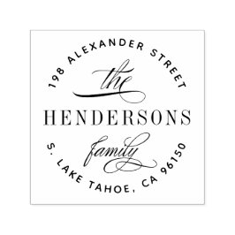 Returadress för runda logotyper självfärgande stämpel