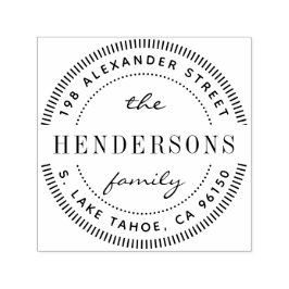 Returadress för runda logotyper självfärgande stämpel