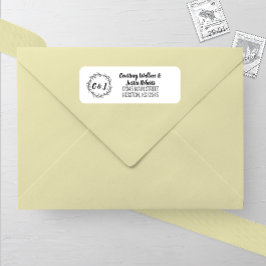 Returadress för rustiskt andetag i Bröllop Returadress Etikett