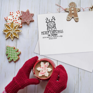 Returadress för Scottish Fold Cat Stämpel