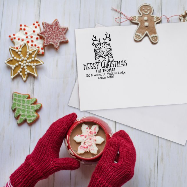 Returadress för Scottish Fold Cat Stämpel (Skapare uppladdad)