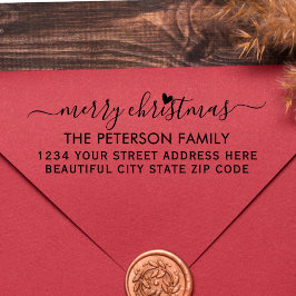 Returadress för skript i Family God jul Självfärgande Stämpel