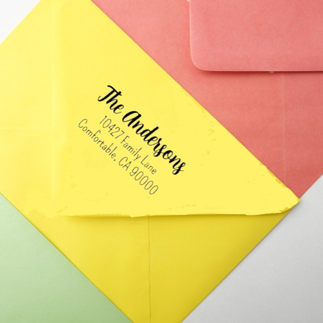 Returadress för skript  självfärgande stämpel (Skapare uppladdad)