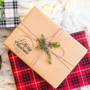 Returadress för skriptkalligrafi, Anpassningsbar,  Stämpel