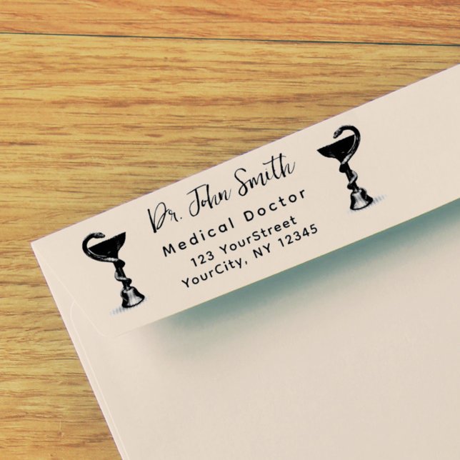 Returadress för skriptskript för medicinsk ögonbli självfärgande stämpel (Skapare uppladdad)