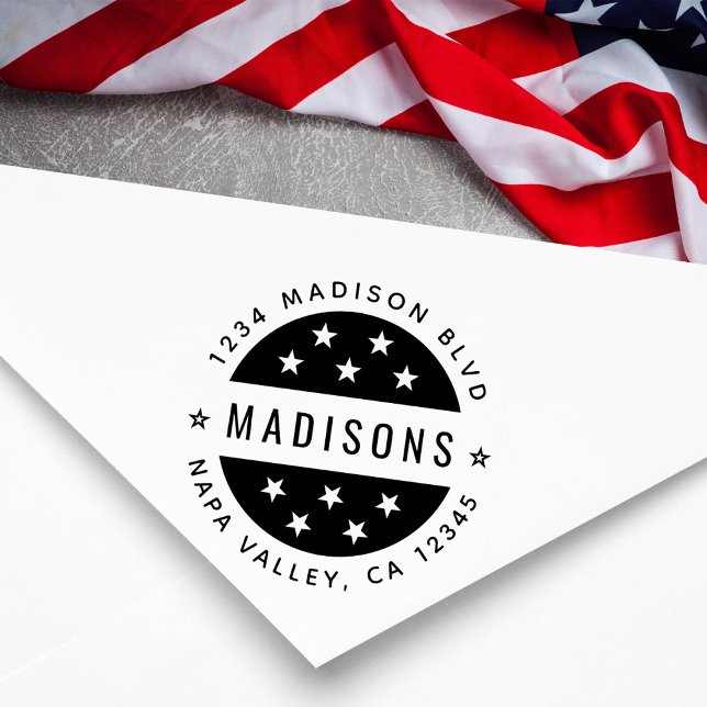 Returadress för stjärnigt skript stämpel (Skapare uppladdad)