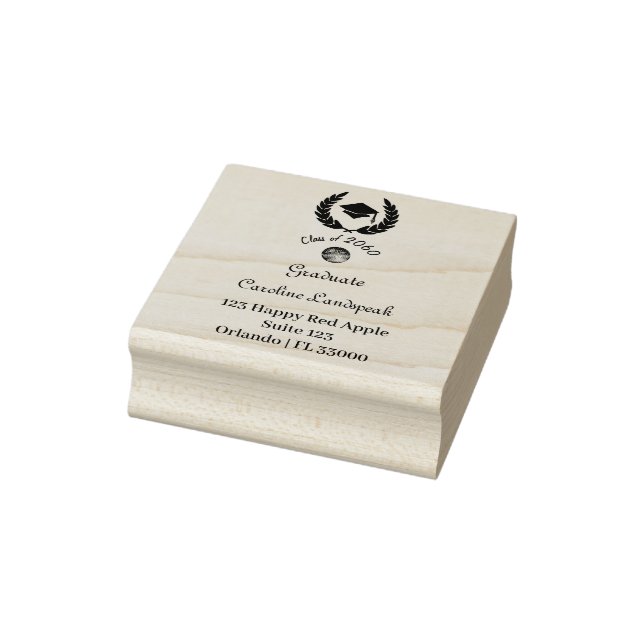 Returadress för Student-kapsyl för läder-andedräkt Stämpel (Stämpel)