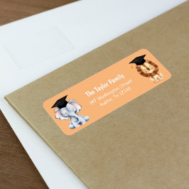 Returadress för Studenten från Djurbarn Preschool Etikett