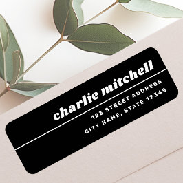 Returadress för svartvit återgivning returadress etikett