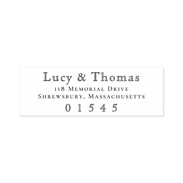 Returadress för traditionell Bröllop-familj Självfärgande Stämpel (Design)