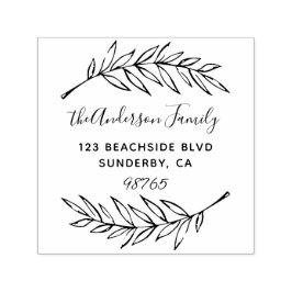 Returadress för utandning av anpassningsbar Handfl Självfärgande Stämpel