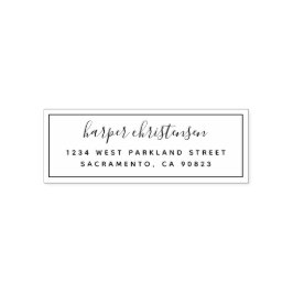 Returadress för vanlig handskriven skrift självfärgande stämpel