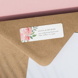 Returadress för vattenfärgen Ro Elegant Etikett