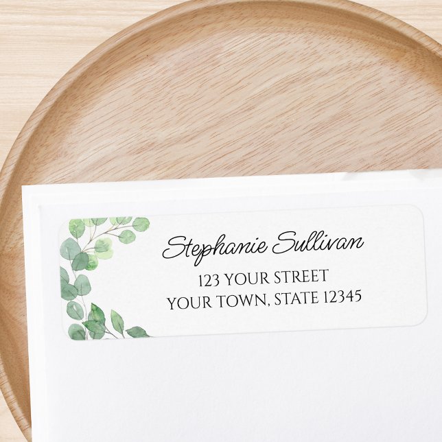 Returadress för vattenfärgsolja, flytande etikett (Skapare uppladdad)