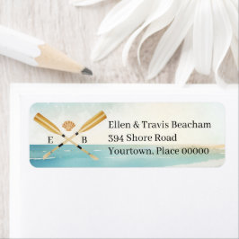 Returadress för vattenfärgssegment returadress etikett