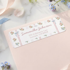 Returadress för vildblomsterstudentfest etikett