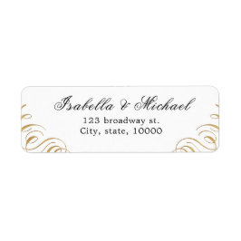 Returadress för vintage av blomning etikett