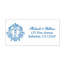 Returadress för vintage ReEmergency Monogram Vapen Självfärgande Stämpel