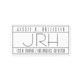 Returadress för visning av snyggt-deco adressetikett