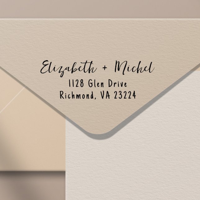 Returadress för Whimsiky Quirky Script-skript Självfärgande Stämpel (Skapare uppladdad)