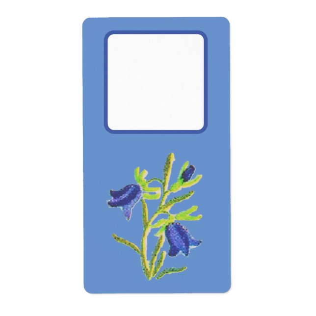 Returadress-fraktsetiketter blomma stil-design fraktsedel (Framsidan)