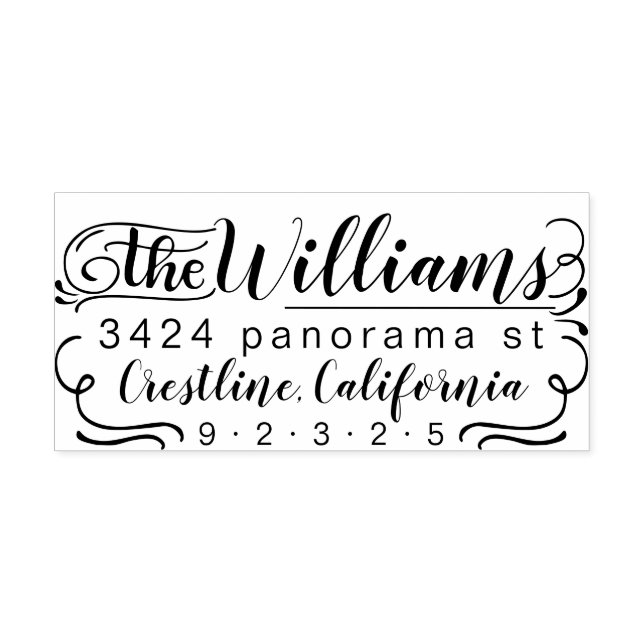 Returadress frimärke klassisk HowJoyful stil Stämpel (Tryck)