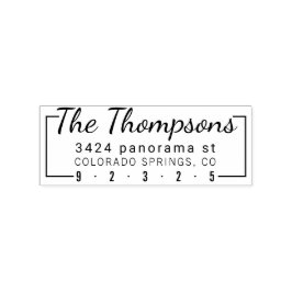 Returadress frimärke med linjer i adress stämpel