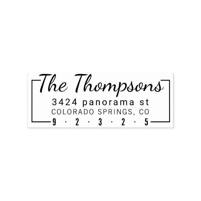 Returadress frimärke med linjer i adress stämpel (Tryck)