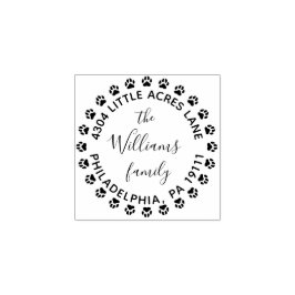 Returadress Frimärke med Tass avtryck Stämpel