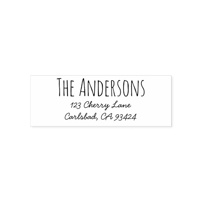 Returadress Frimärke | Rae Dunn Inspired Font Självfärgande Stämpel (Design)