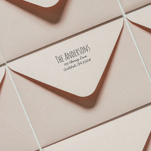 Returadress Frimärke   Rae Dunn Inspired Font Självfärgande Stämpel