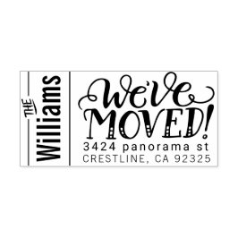 Returadress frimärke Vi har flyttat, nya adress Stämpel