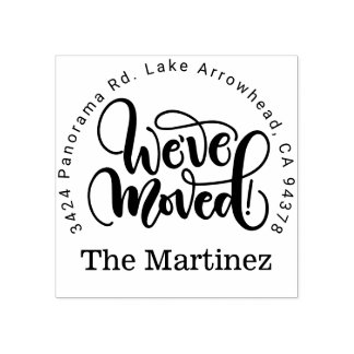 Returadress frimärke Vi har flyttat, nya adress Stämpel