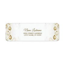 Returadress Golden Ornament jul-Helgdag