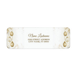 Returadress Golden Ornament jul-Helgdag Returadress Etikett