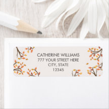 Returadress Höst löv Fall Grenar