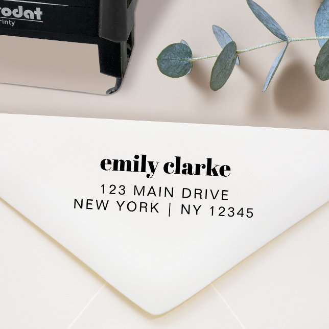 Returadress | Informellt minimalistiskt modernt re Självfärgande Stämpel (Skapare uppladdad)