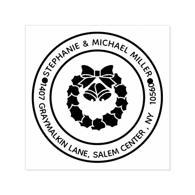 Returadress Jul - Festive WAN Självfärgande Stämpel (Design)