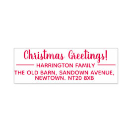 Returadress Julhälsningar Självfärgande Stämpel