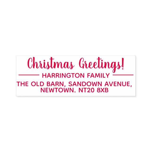 Returadress Julhälsningar Självfärgande Stämpel (Design)