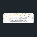 RETURADRESS konetti polka dot guld chalkboard Etikett<br><div class="desc">*** NOTERA ATT SKINGELGALEN FOLIEFFEKT ÄR ETT UTTRYCKT BILD A modern, djärv design med en toppen söt konfekti mönster. Det är enkelt att anpassa konfigurationen som mall med din egen text - gör den till din egen! Vill du ändra designen kärlek, men vill se den ändras - olika färg -...</div>