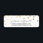 RETURADRESS konetti polka dot guld chalkboard Returadress Etikett<br><div class="desc">*** NOTERA ATT SKINGELGALEN FOLIEFFEKT ÄR ETT UTTRYCKT BILD A modern, djärv design med en toppen söt konfekti mönster. Det är enkelt att anpassa konfigurationen som mall med din egen text - gör den till din egen! Vill du ändra designen kärlek, men vill se den ändras - olika färg -...</div>