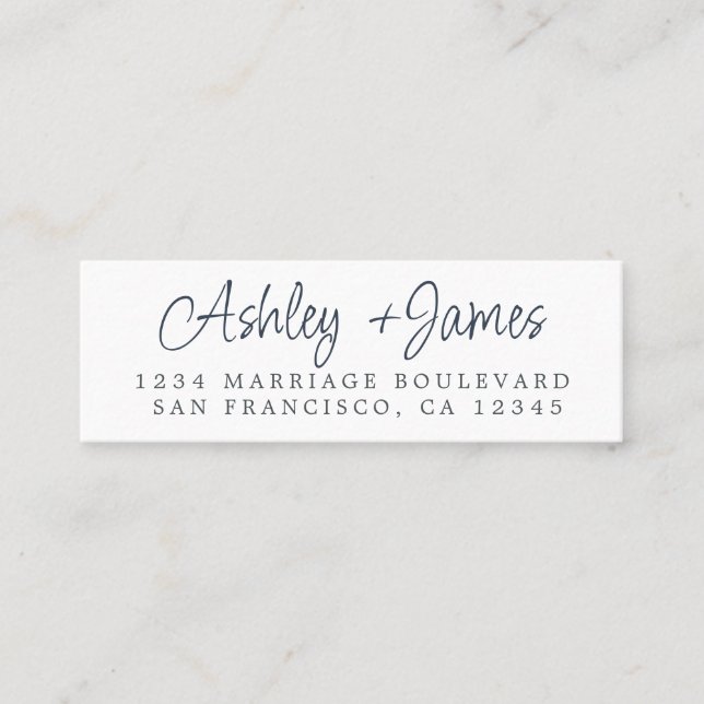 Returadress-kort med OSA datum på baksidan Mini Visitkort (Framsida)