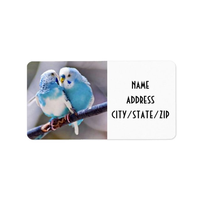 returadress-LABLER AV "LOVEBIRDS" Adressetikett (Framsidan)