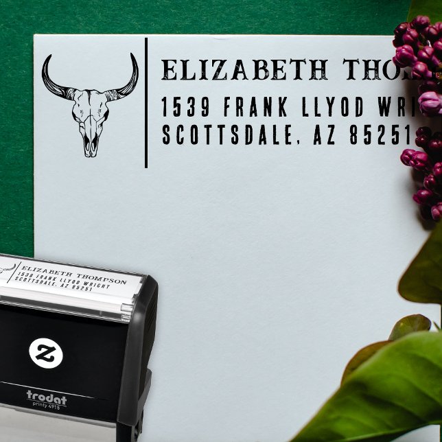 Returadress Land Westerna Nash-utslag i Bröllop Självfärgande Stämpel (Skapare uppladdad)