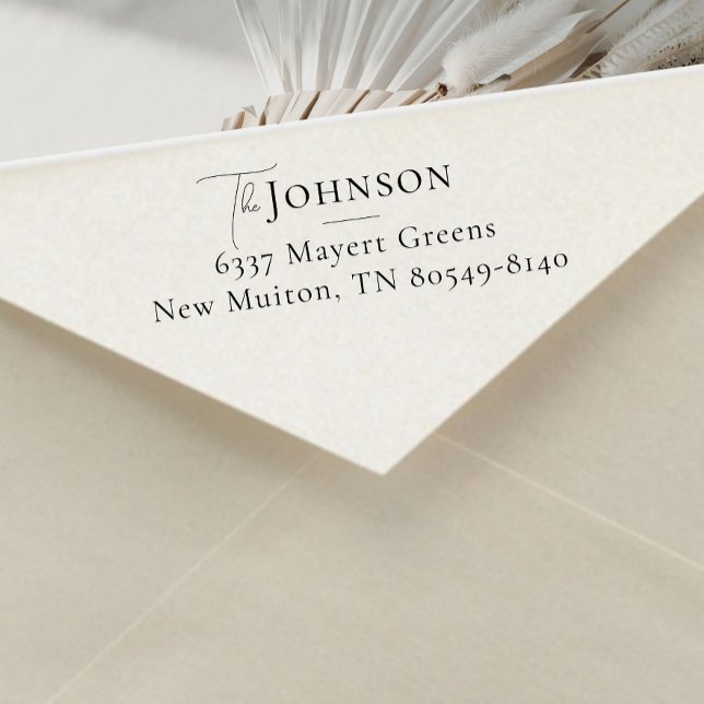 Returadress Modern Minimalist Family Namn Självfärgande Stämpel (Skapare uppladdad)