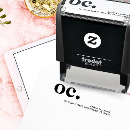 Returadress Modern Minimalist Monogram Initialer Självfärgande Stämpel