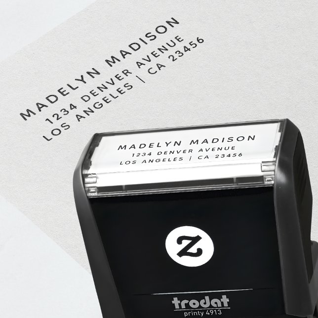 Returadress Modern Minimalist Namn Självfärgande Stämpel (Skapare uppladdad)