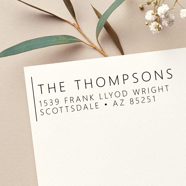 Returadress Modern Minimalistisk Anpassningsbar i  Självfärgande Stämpel (Skapare uppladdad)