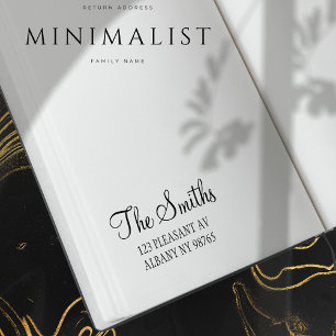 Returadress Modern Minimalistiskt enkelt familjena Stämpel